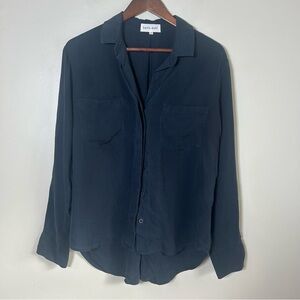 Bella Dahl Women's Navy Button Down Shirt